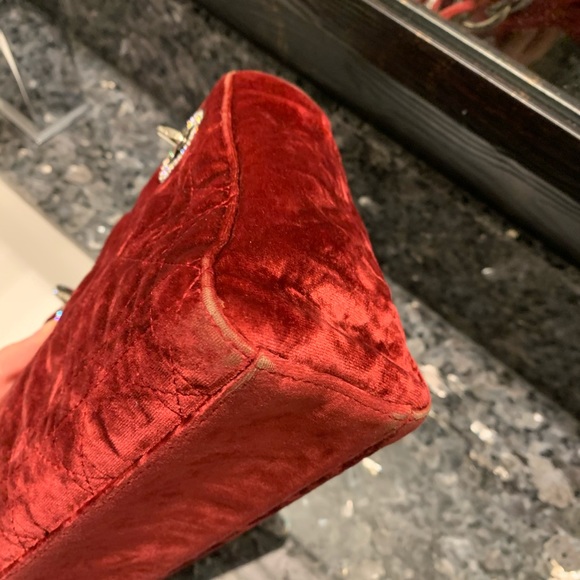 ❌SOLD ❌vintage Dior lady Dior red velour mini bag - Picture 7 of 15